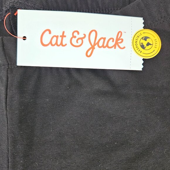 Cat & Jack Girls M (7/8) Black Capri Leggings Tough Cotton Durable Knee Casual - Picture 5 of 5